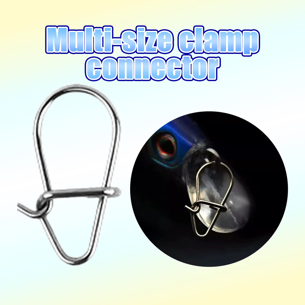 100PCS Snap Peniti Pelampung Pancing Stenliss Steel Fishing Connector snap konektor umpan pancing