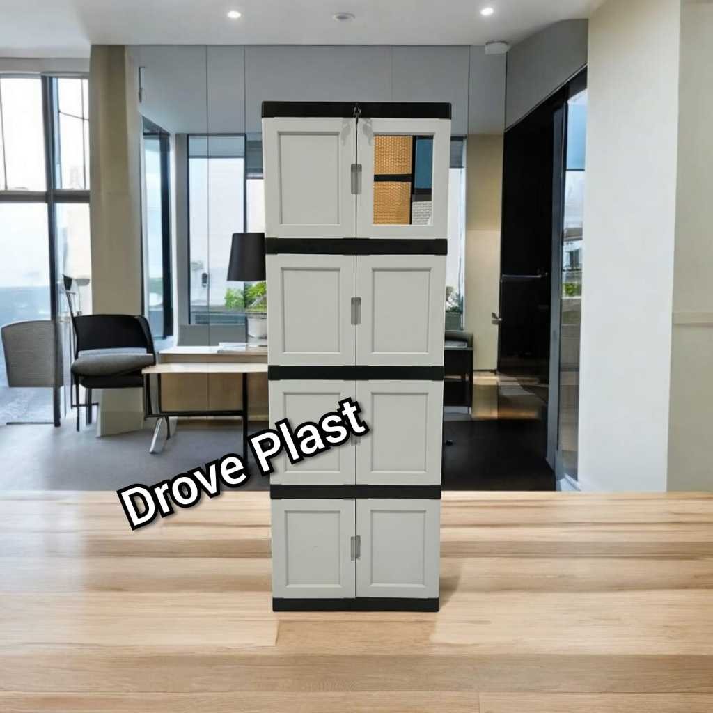 Lemari Pakaian Plastik / Lemari Plastik / Lemari Plastik JUMBO Susun KACA KUNCI