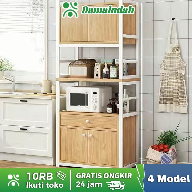 Damaindah Rak Dapur Minimalis / Rak Oven / Rak Microwave / Lemari Dapur / Rak Dapur Serbaguna / Dapu