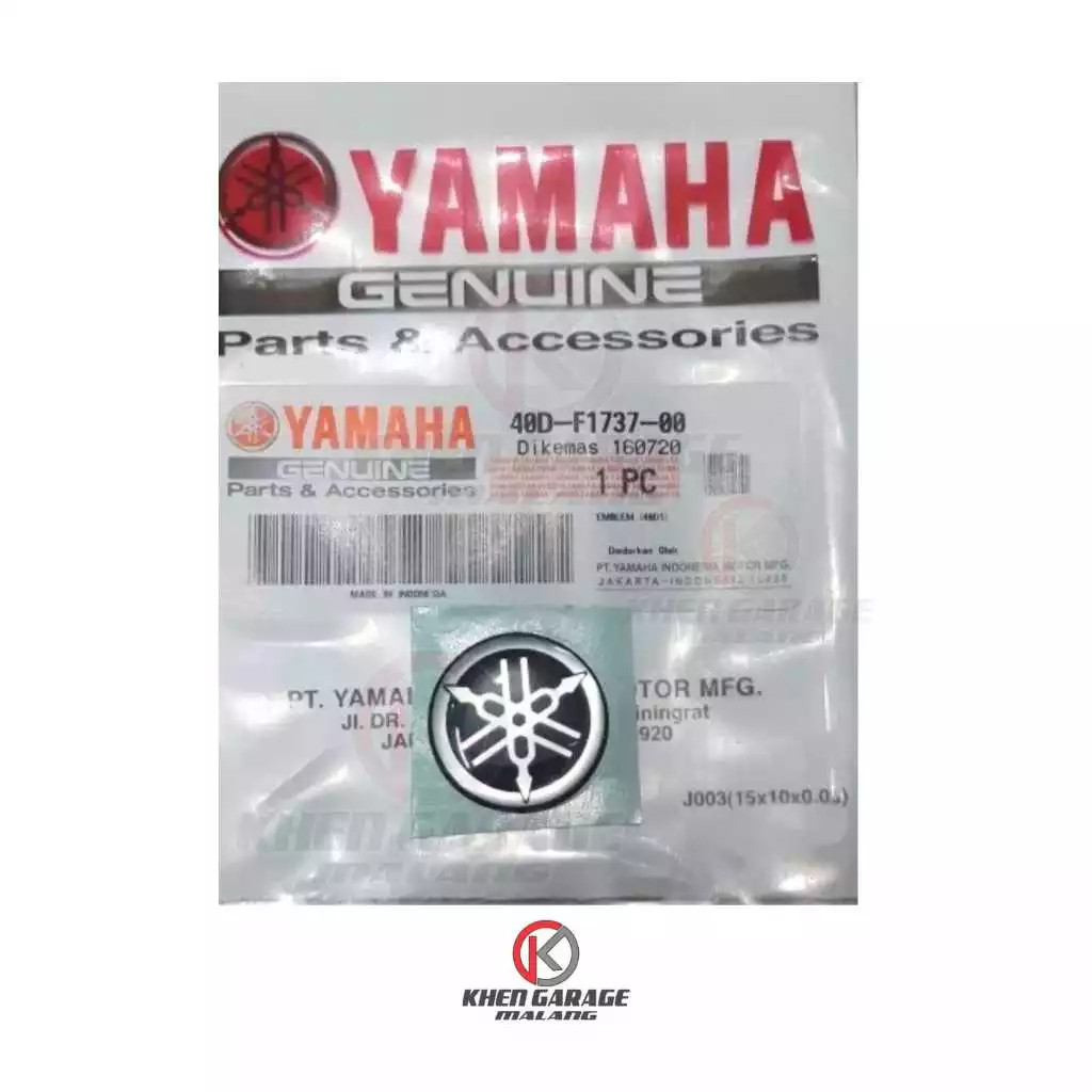 40D-F1737-00 LOGO EMBLEM BATOK STANG 2.5CM YAMAHA NMAX, AEROX 155, XEON, MIO-J, X-RIDE, GT 125, LEXA