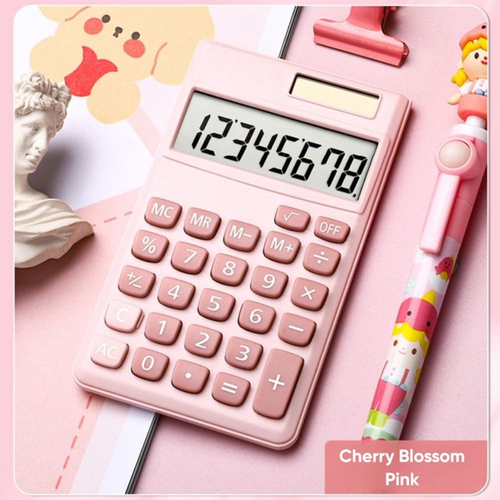 

Portable Dual Power Supply Mini Pocket Calculator 8-Digit Large Screen Scientific Calculator Math Calculator School Office