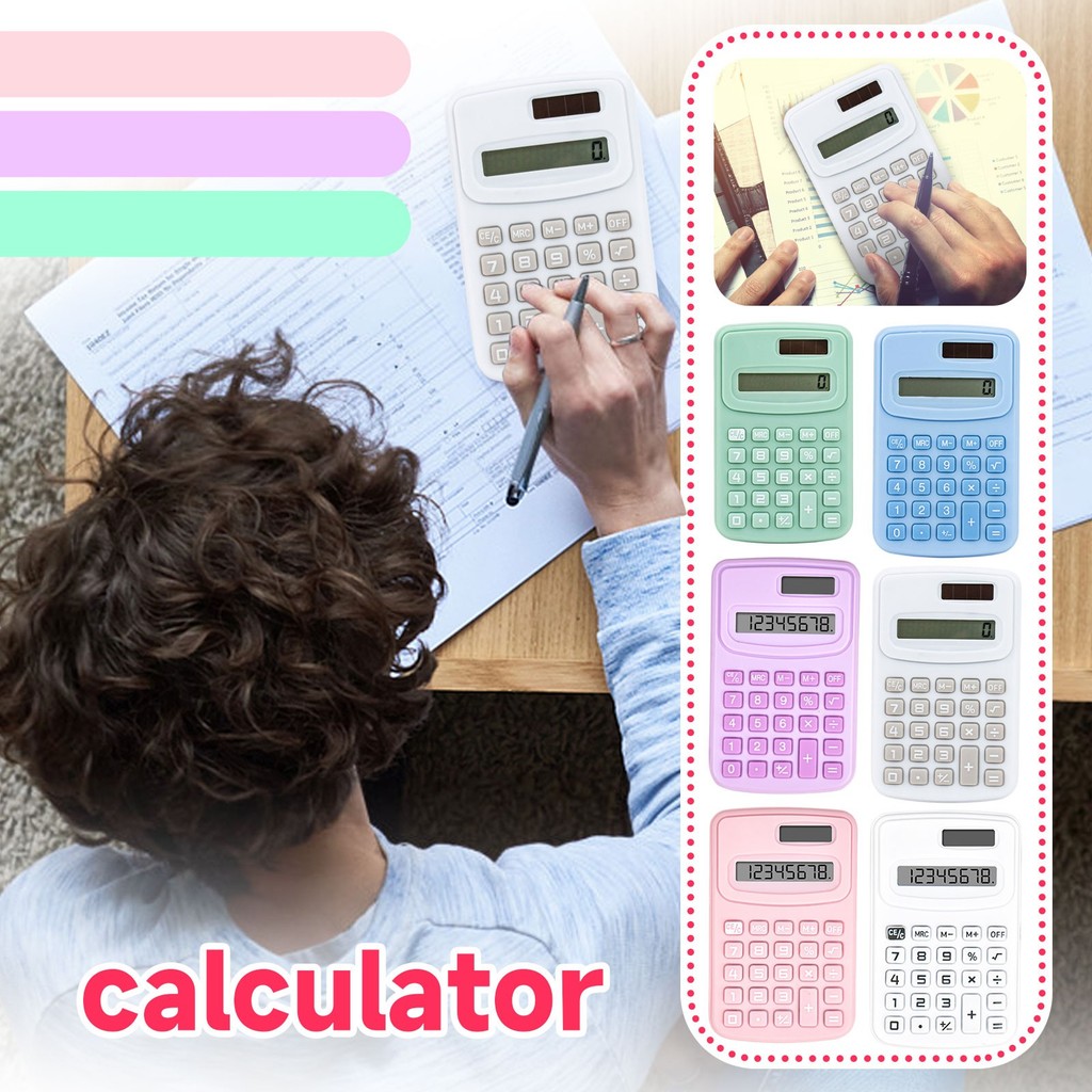 

Pocket Calculator Small Battery Powered Calculator Home Office Calculator Hand Held Basic Calculator For Students Kids School