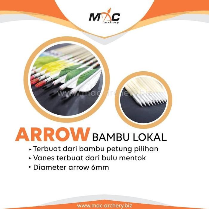 anak panah bambu - arrow bambu 6mmAMINAH MALL KUY