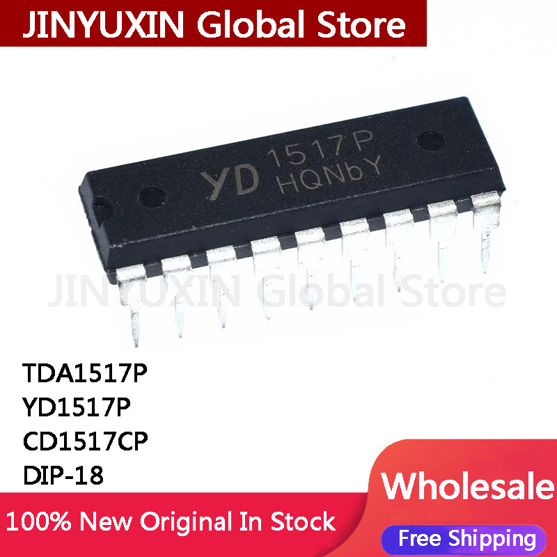 10Pcs New TDA1517P YD1517P CD1517CP DIP-18 IC Wholesale