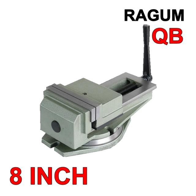 Ragum 8 Inch QB 200 mm Catok 8in Vise Bench Penjepit Meja Mesin Tanggem Putar Derajat