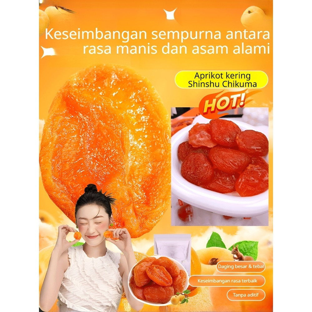 

【Manis Asam / Tanpa Biji】Aprikot Kering Alami Camilan Sehat Praktis / Buah Kering / Camilan Sehat / Aprikot Manis