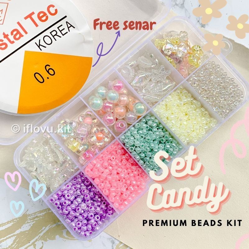 Gratis Ongkir !!! Beads Kit Aesthetic + Senar Elastis
