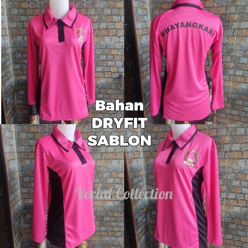 LEMUSHOP Kaos Olahraga Bhayangkari Nusantara Dryfit Jersey Sablon