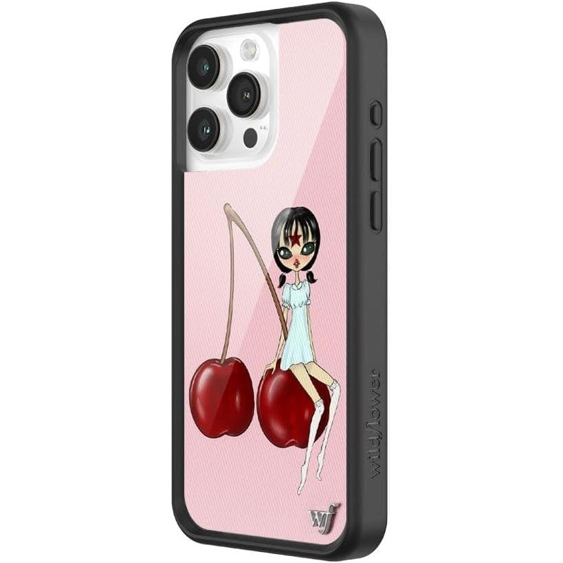 JUJI Wildflower Cases Cindy Kimberly Case For IPhone 11 12 13 14 15 16 15 Pro Max | Cute Cherry Wolf