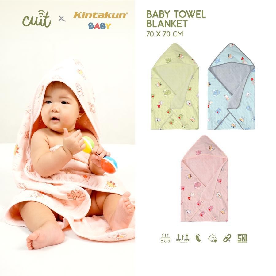 CUIT X KINTAKUN BABY Towel Blanket Selimut Hoodie Bayi 70 x 70 cm