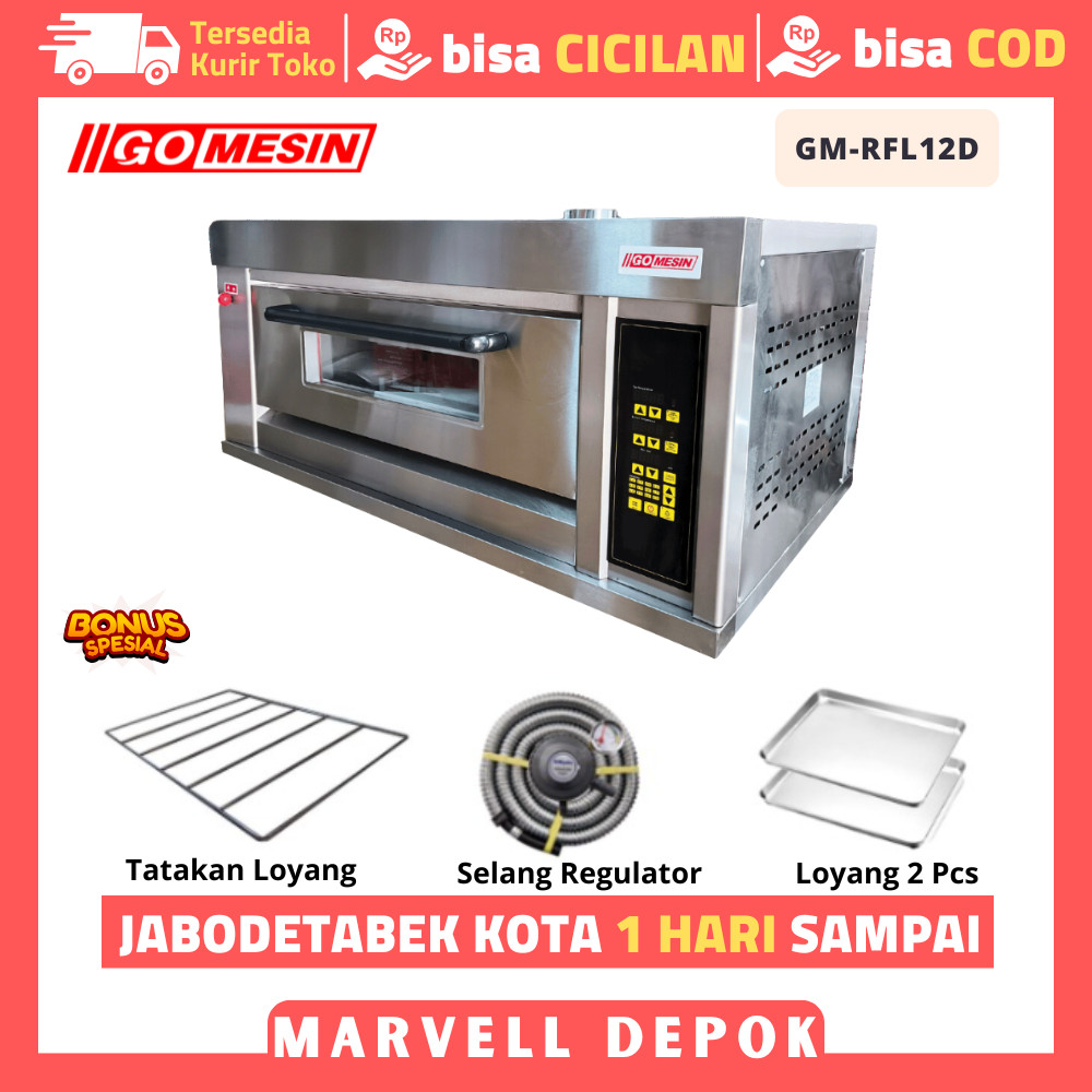 OVEN GETRA 1 DECK 2 TRAY RFL-12GD PEMANGGANG ROTI KUE GARANSI RESMI