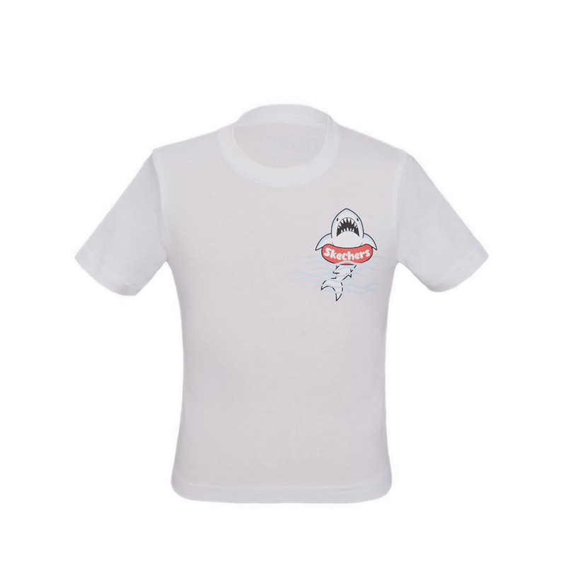 Skechers Toddler Shark Tshirt Boys - White