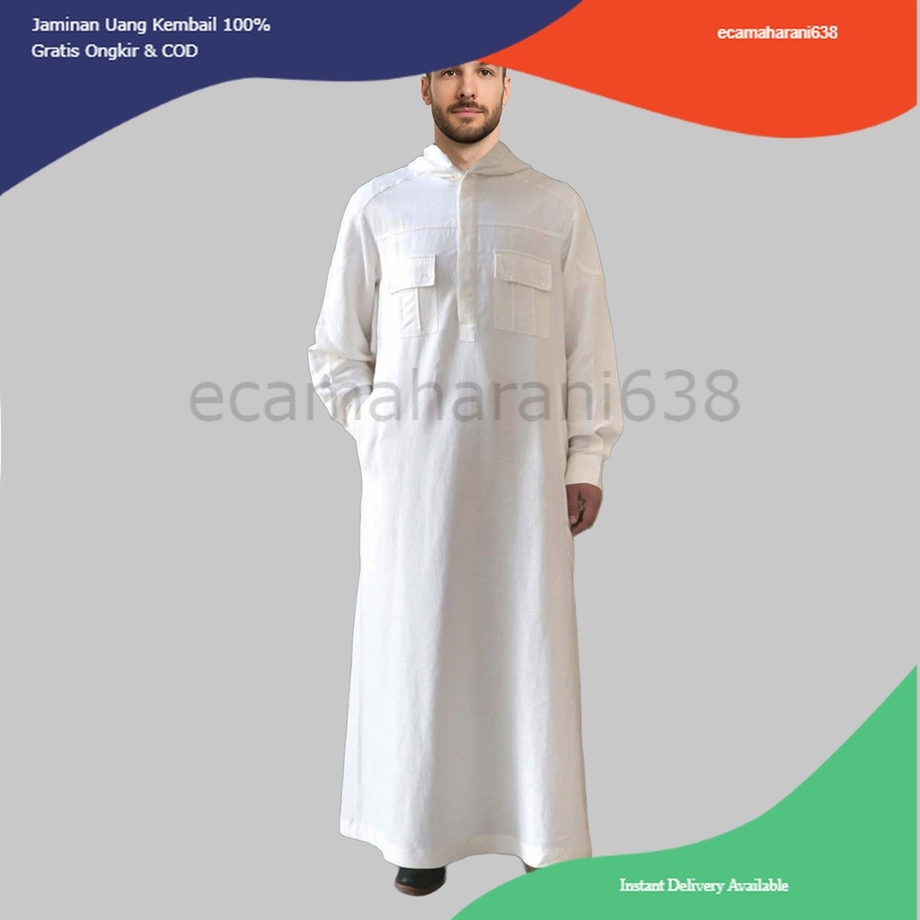 Jubah Pria Toyobo Thobe Jubah Gamis Pria MUslim Al-Muqarib Baju Muslim Pria Jubah Pria Thobe Toyobo 