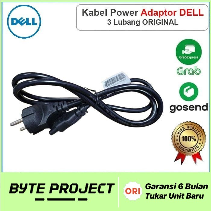 Kabel power laptop Dell XPS 13 XPS 15 XPS 17 Original 3 lubang Grade Original