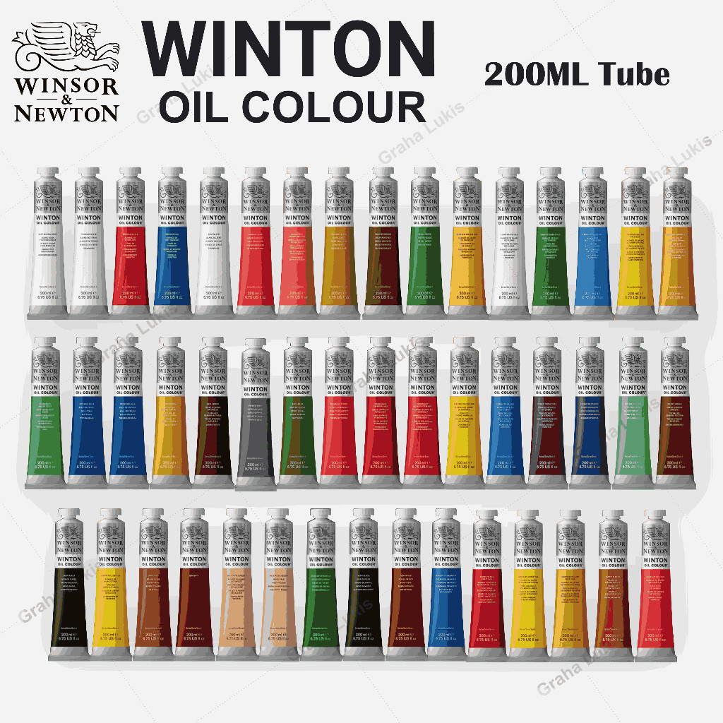 Winsor & Newton Winton Oil Colour 200ml / Cat Minyak Winsor Winton