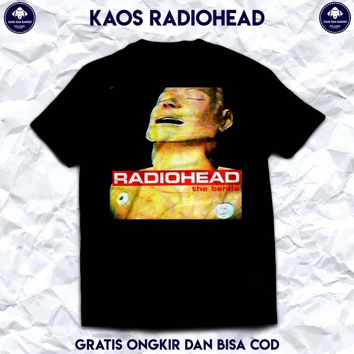 (COD) Kaos Pria dan Wanita. Kaos Band Radiohead Original. T Shirt Band Metal - S