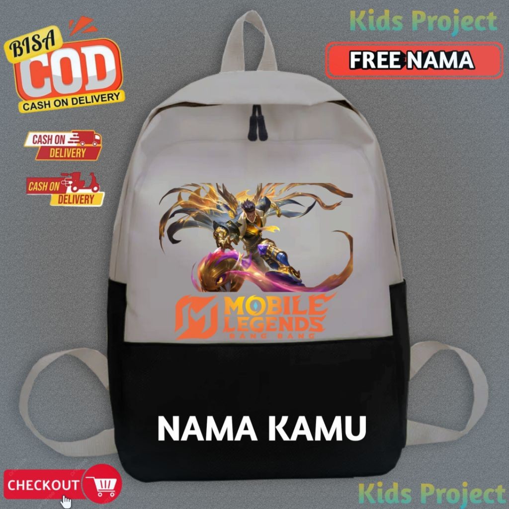Tas Ransel Anak Custom BRUNO The Purifier Collector MLBB X MOBILE LEGENDS