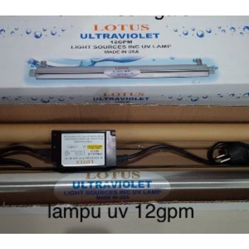 Lampu UV LOTUS USA 12 Gpm set komplit/ lampu uv ultraviolet 12gpm