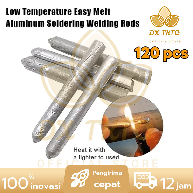 DXTOKO 120 Pcs Batang Las Timah Bakar Korek Api Tambal Timah Bakar Stik Lilin Solder Suhu Rendah kaw