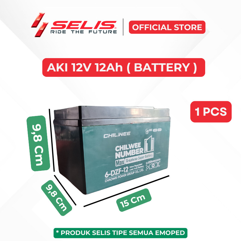 SELIS - Aki Accu Baterai Sepeda Motor listrik Universal ( Battery )