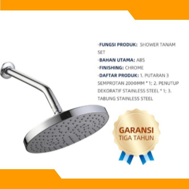 Frap IF222 Shower Mandi Tembok Bundar Chrome