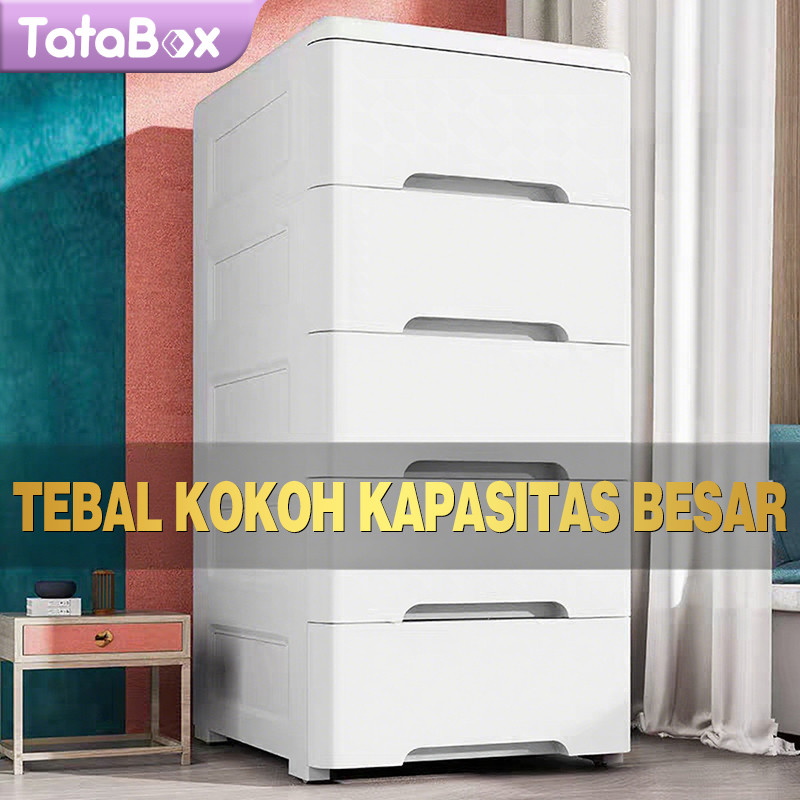 TataBox Lemari Laci Aesthetic Loker Laci Baju Plastik Susun Lemari Minimalis Laci Susun Plastik