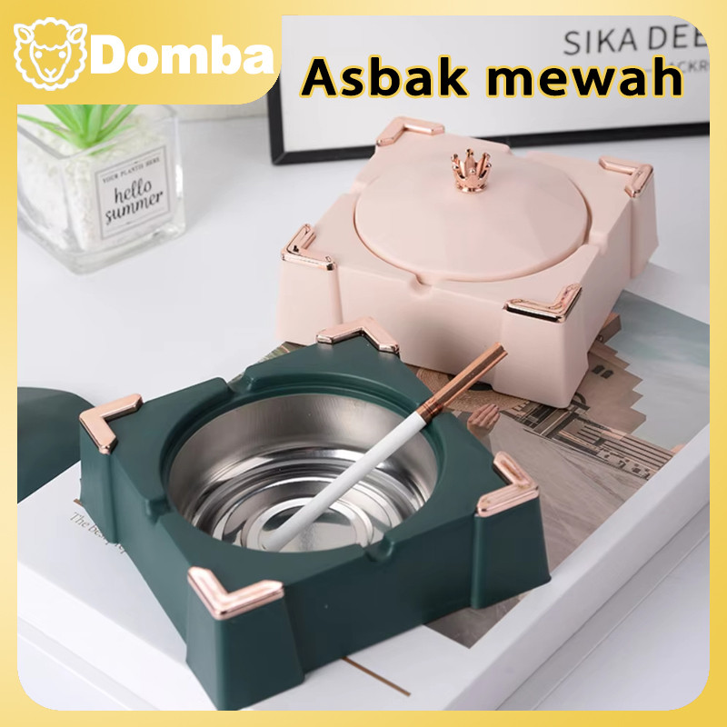 Asbak Estetik/Asbak Tahan Guncangan/Asbak Ruang Tamu Rumah Tangga Asrama Besar Dengan Tutup Asbak Ru
