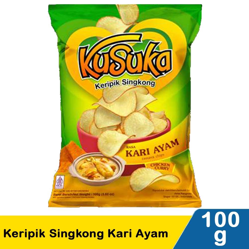 KUSUKA KERIPIK SINGKONG KARI AYAM 100g