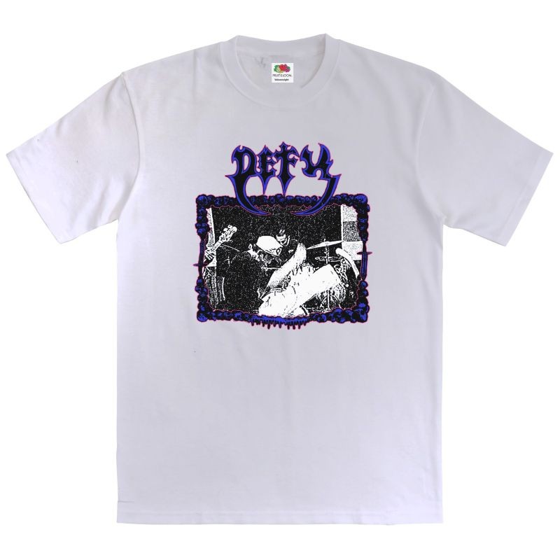 DEFY HC - T-SHIRT WHITE / HARDCORE T-SHIRT/ KAOS BAND DEFY