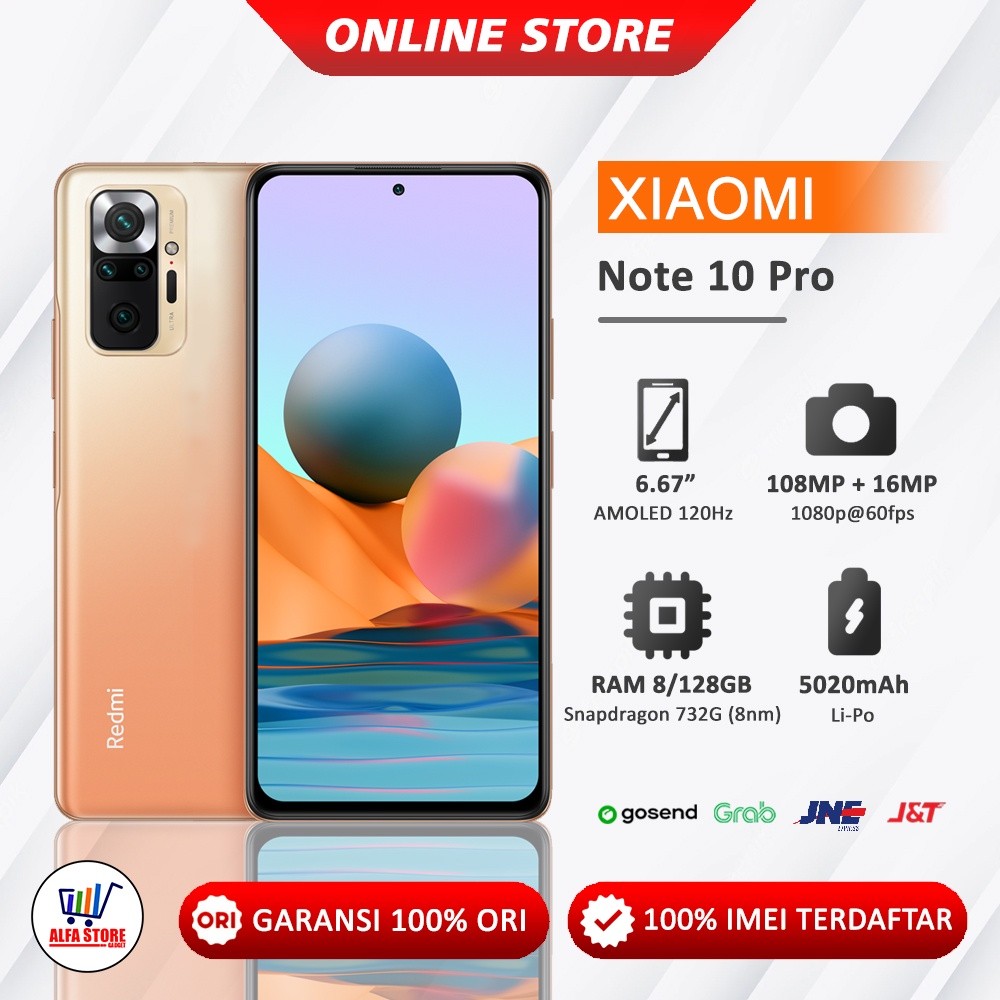 [flashsale]xiaomi redmi note 10 pro 5G note 10pro 4G ram 8/256gb garansi resmi
