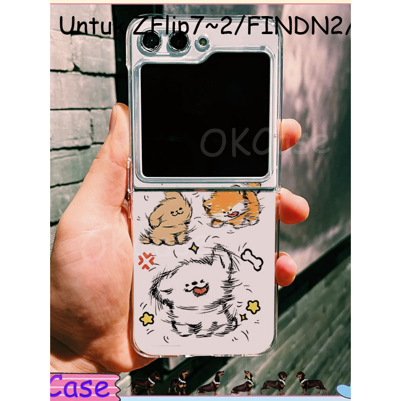 Casing HP Lipat Samsung Z Flip & OPPO N Flip Aesthetic Elegan | Z Flip 7 6 5 4 3 2 F7070 F711 W23 W2