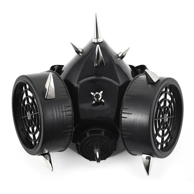 Steampunk Fashion Retro Rivets Gas Mask Respirator Cyber Gothic Cosplay Spikes Masks Halloween Party