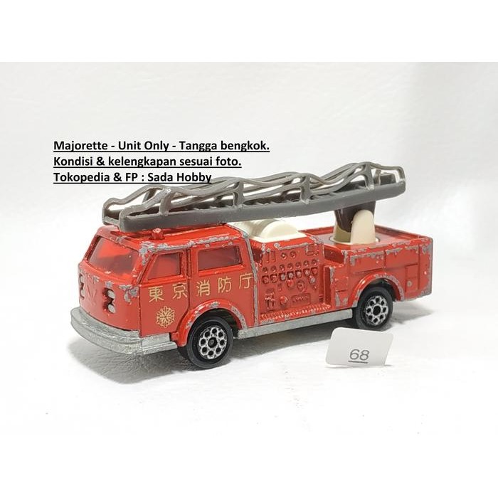 HW  Diecast Majorette Pompier FDNY New York Extending Ladder Red Unit Only Minus