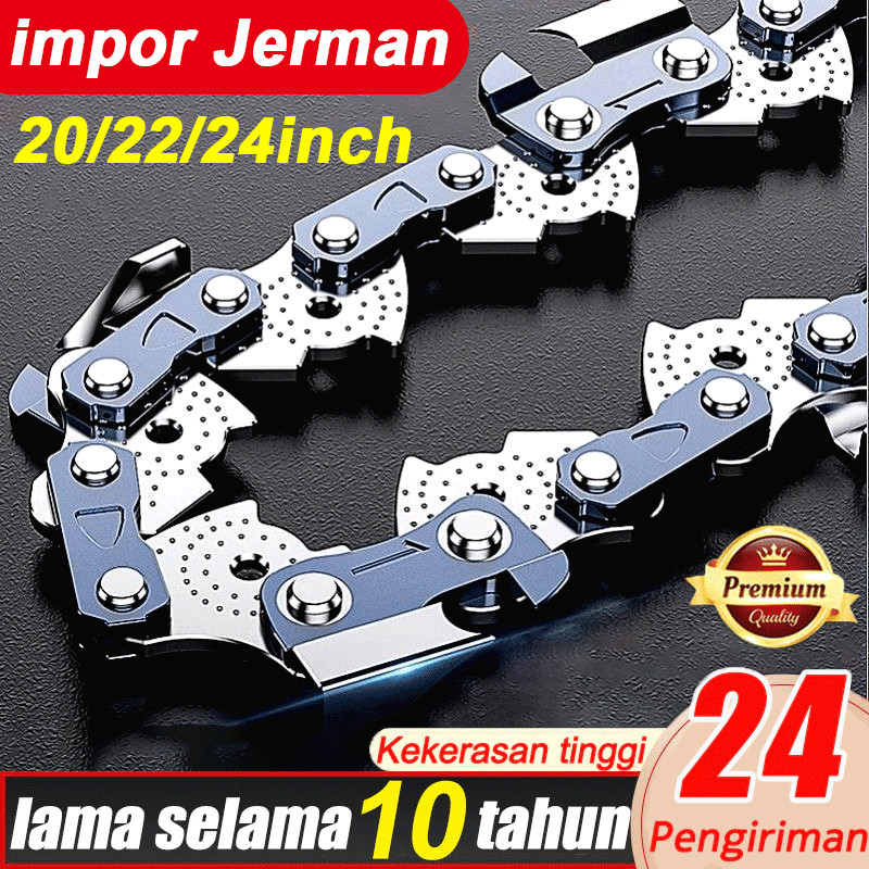 WOLDANSHOP 【COD】Rantai chainsaw 20/22/24 inch Rantai Potong Mesin Gergaji Chainsaw Rantai sensor Ran