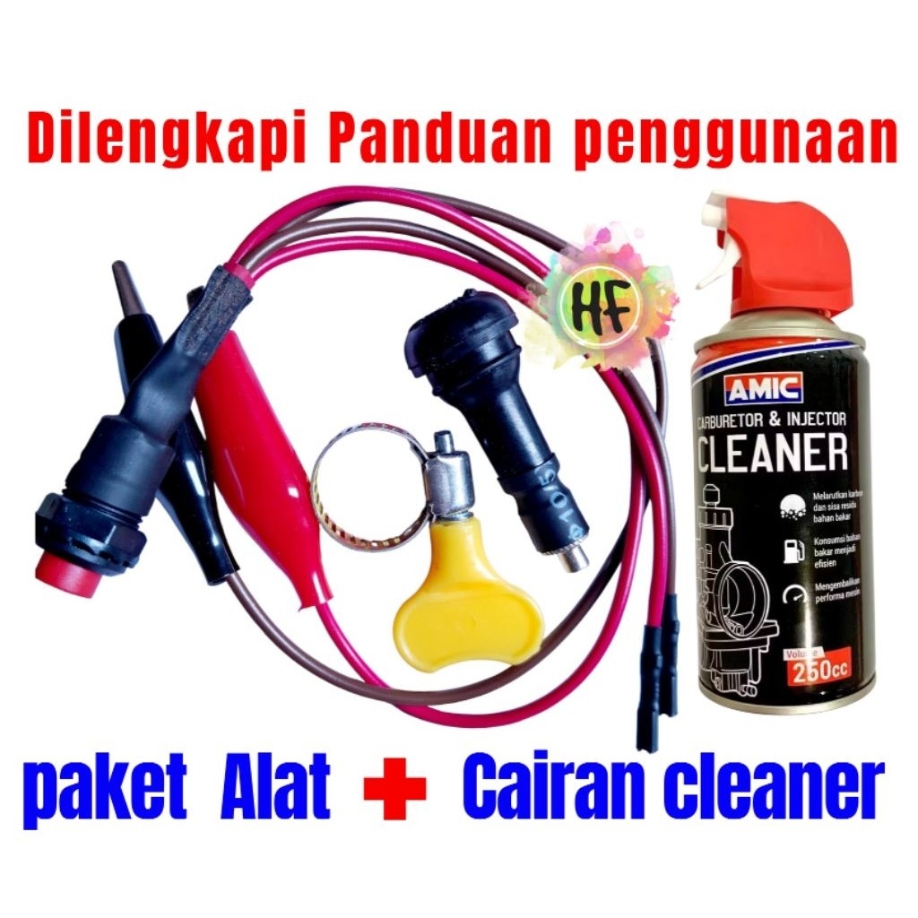 alat pembersih injektor injeksi motor & mobil paket Alat+Cairan Cleaner