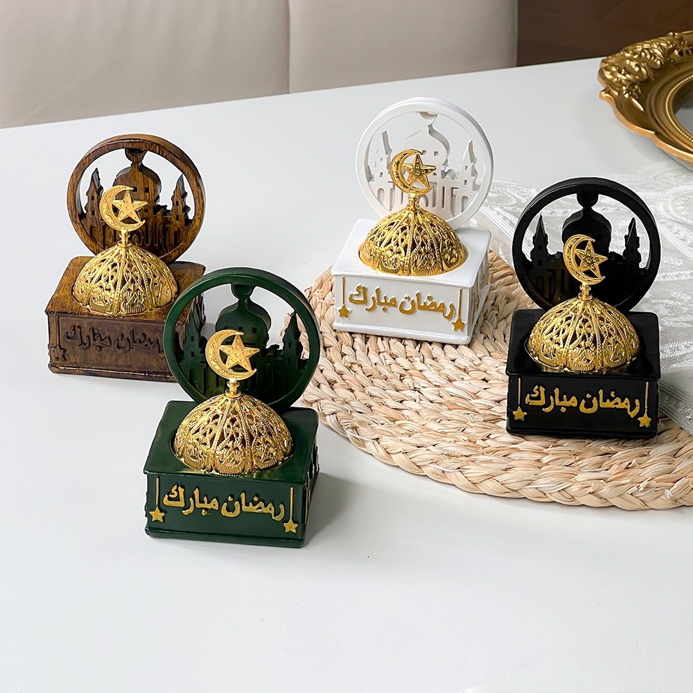 Tempat Dupa Tutup Kastil Tempat Bakar Buhur Aromaterapi Bentuk Masjid Resin Tempat Bukhur