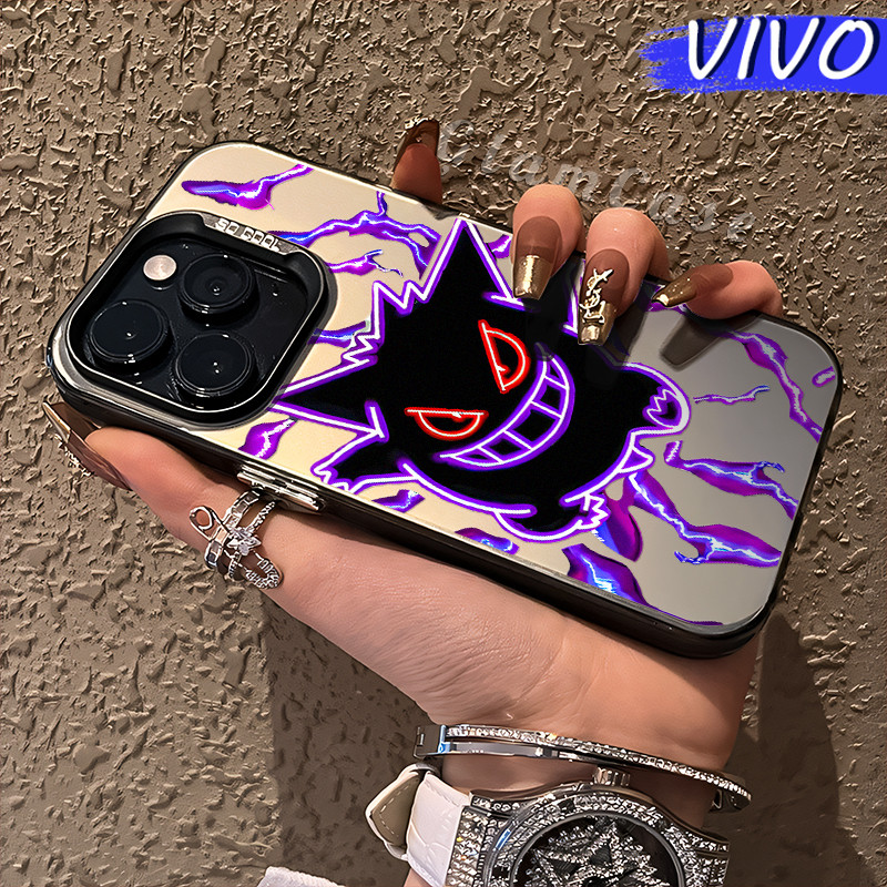 Kece Genger Glossy Hologram PC Case VIVO Y17s Y12 Y12S Y15s Y21 Y03 Y16 Y22 Y18 Y02 Y17 Y27s Y30 Y91