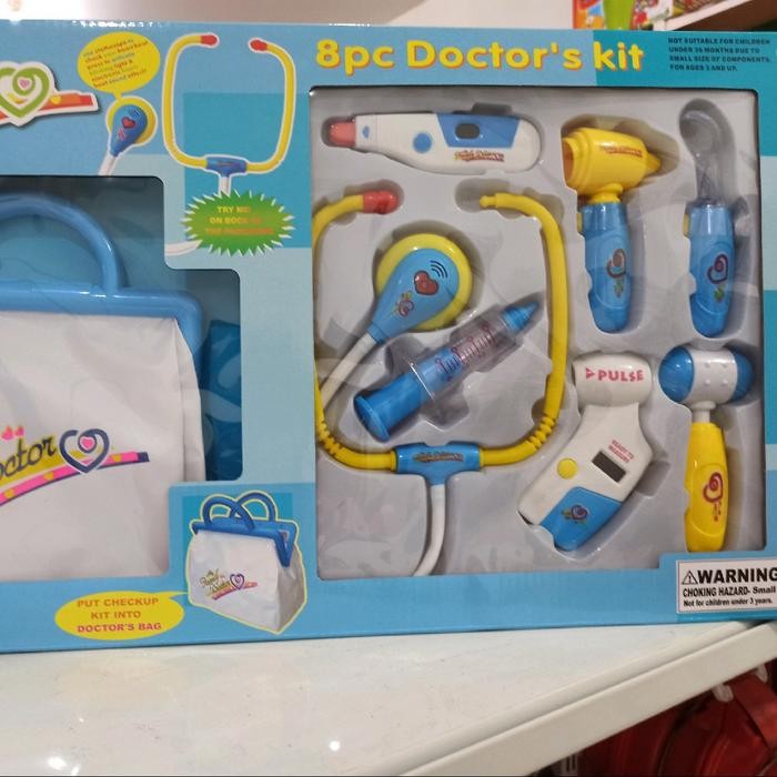 Mainan anak tas dokter family doctor biru pink - pink