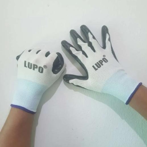 LUPO Sarung Tangan Karet LATEX Sarung Tangan Anti Slip Sarung Tangan Kerja Proyek Industri Tebal Kua