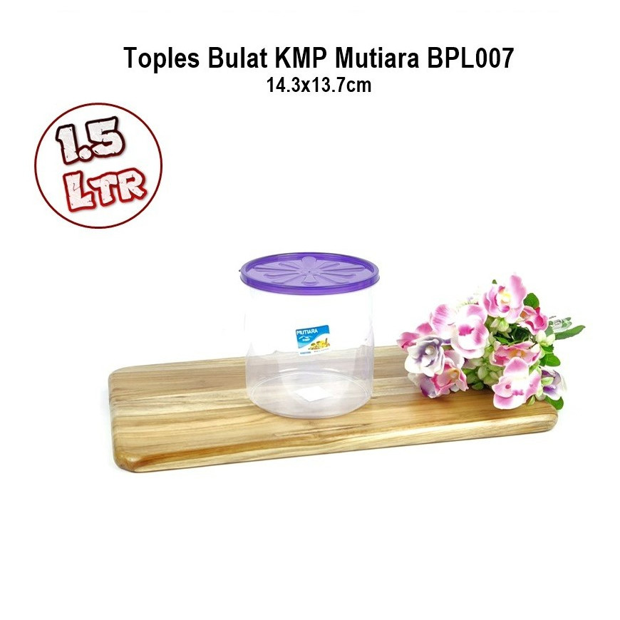 Toples bulat Plastik - Kue - Kerupuk 1.5 KG - KMP Mutiara ...