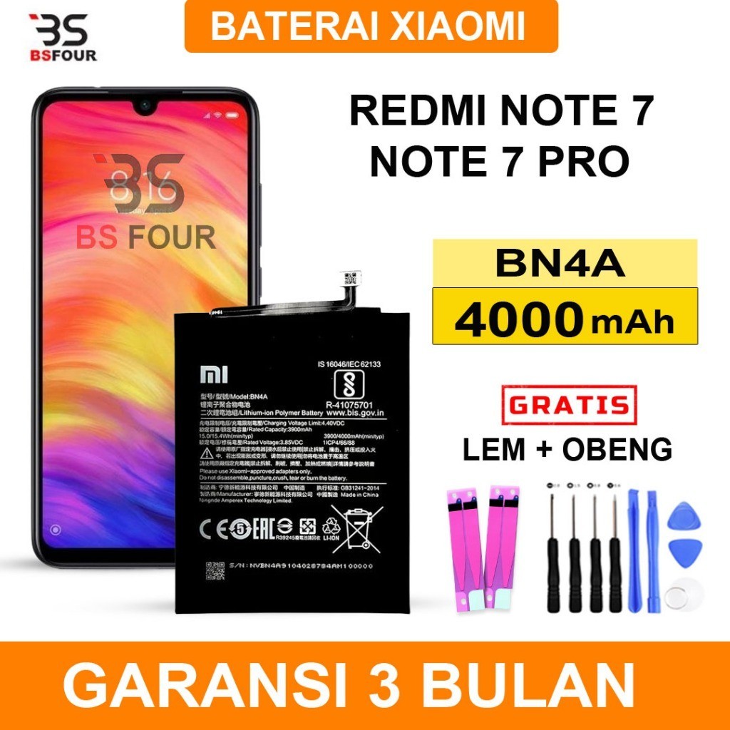 BATERAI BATRE XIAOMI REDMI NOTE 7 / REDMI NOTE 7 PRO / BN4A ORIGINAL ((FREE OBENG+LEM))