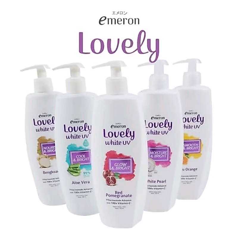 TBS EMERON Lovely White UV 500ml BPOM / Whitening Lotion Pemutih Badan / UKURAN JUMBO