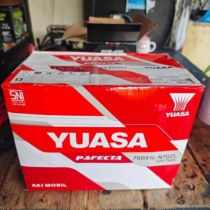 AKI BATERAI BASAH YUASA PAFECTA N70ZL/75D31L 75AH INNOVA PAJERO