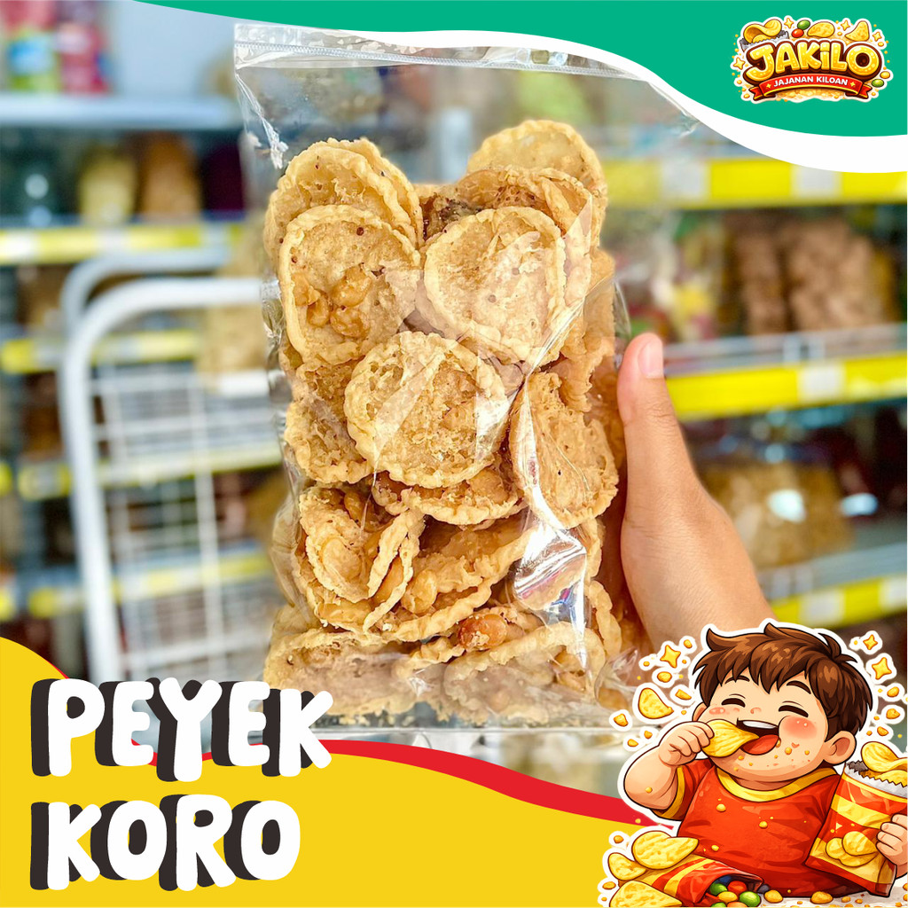 Peyek Koro 250gr Peyek Kacang Koro Bulat Mini - Aneka Camilan Magelang