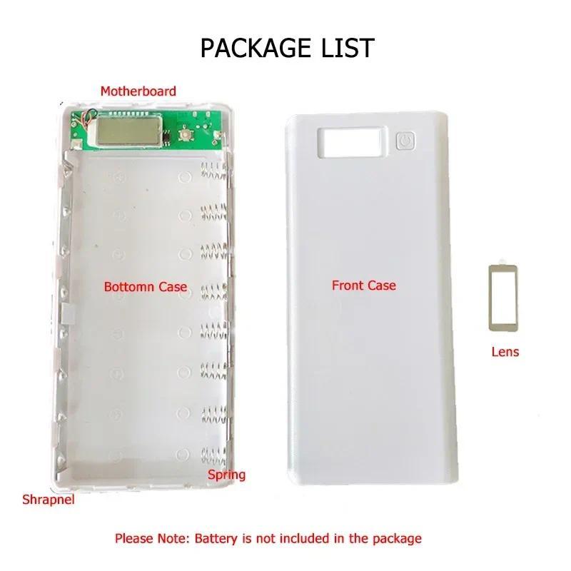 5V 2.1A Dual USB 8*18650 Power Bank Battery Box Mobile Phone arger Y Shell Case for Iphone Xiaomi Hu