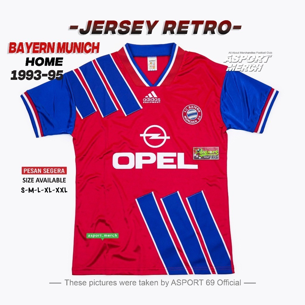 JERSEY RETRO MUNCHEN HOME 1993 1995 MUNCHEN HOME 93 95 VINTAGE