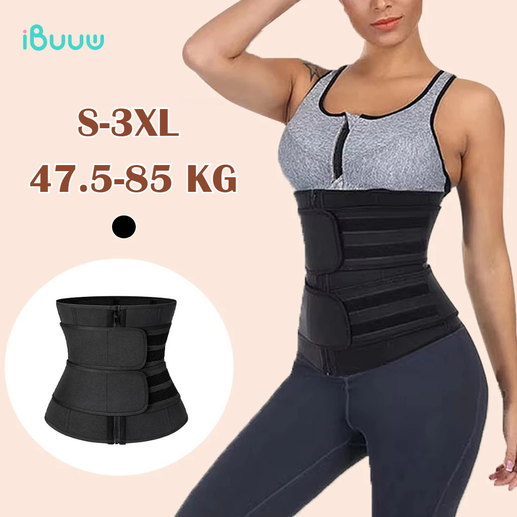 Waist Trainer Double Tali Resleting Korset Olahraga Pembakar Lemak Pelangsing Perut Buncit Pria Wani