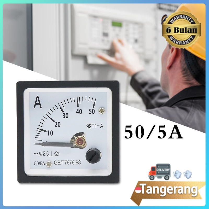 Ampere Meter Analog Via CT 5A Fort Panel Meter 99T1-A Untuk Panel Listrik Genset