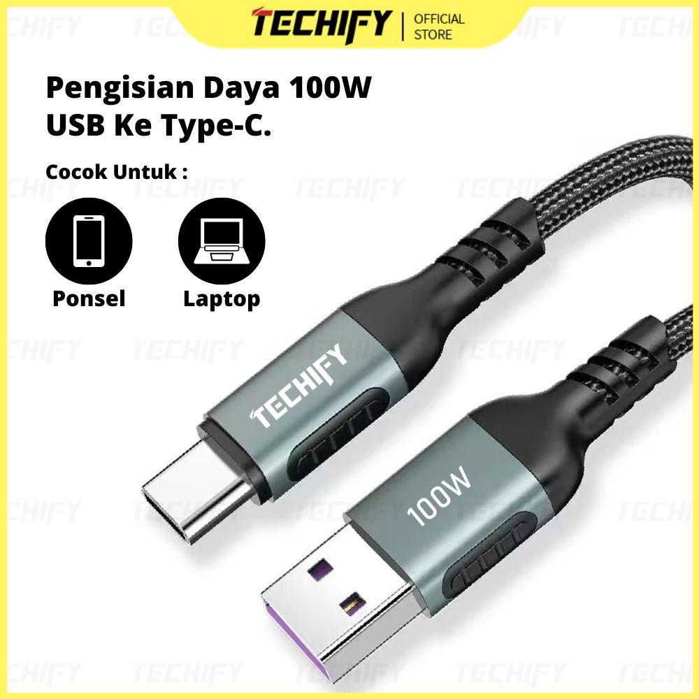 Kabel Charger USB ke Tipe C 100W PD Super Fast Charging | Kabel Casan Cepat Serbaguna HP Android Tab