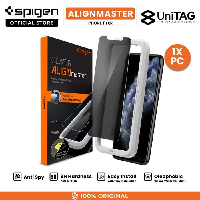 SPIGEN Tempered Glass iPhone 11 Pro Max / 11 Pro / 11 / XS Max XS X XR AlignMaster Glas tR with Tray